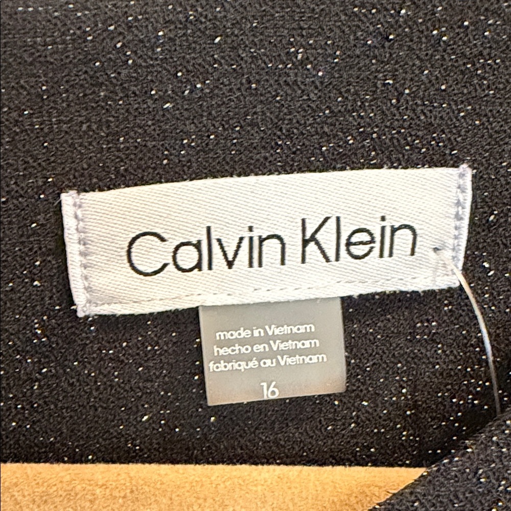 Calvin Klein Black Sparkle Midi Dress - Picture 5 of 7